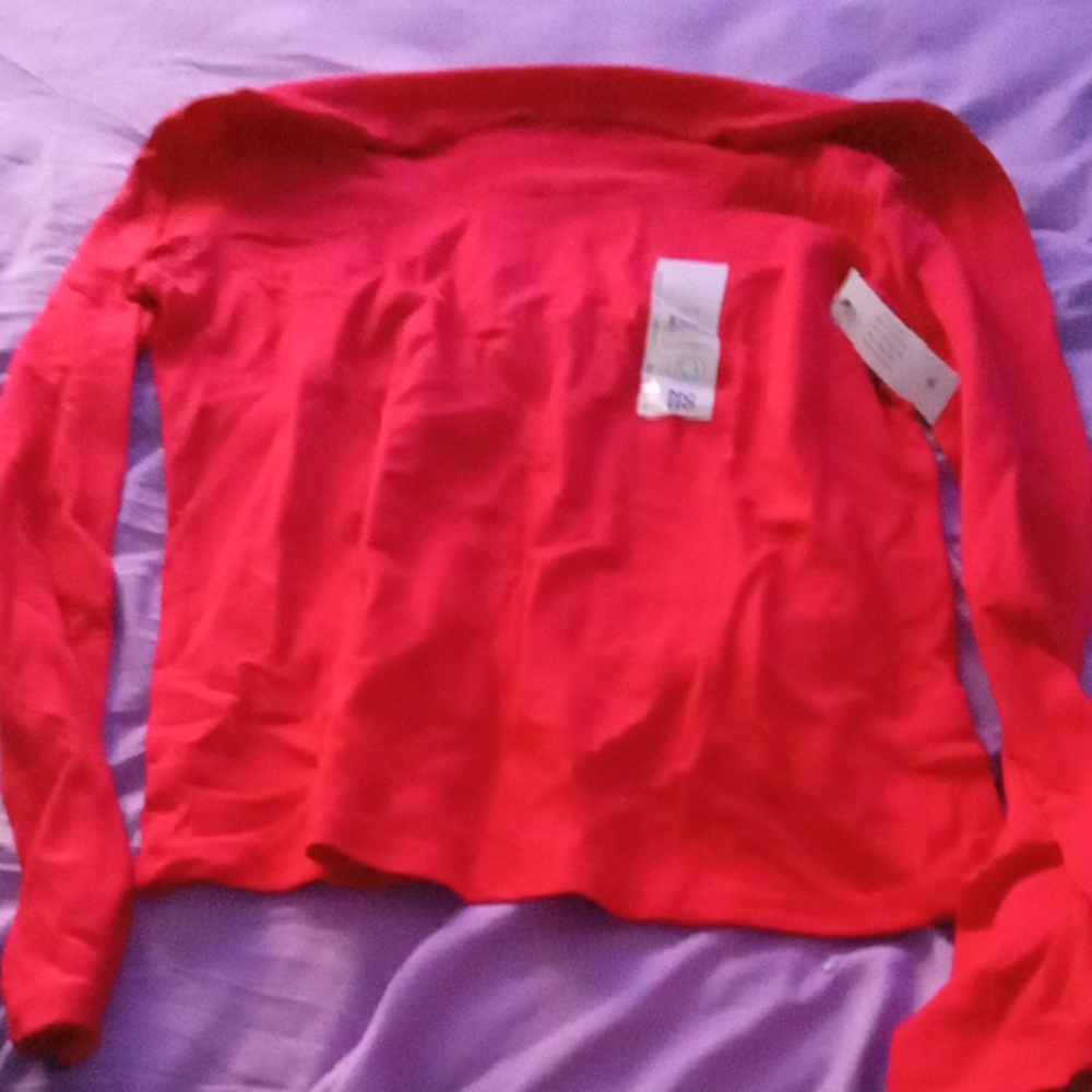 Vibrant Red Long Sleeve Top